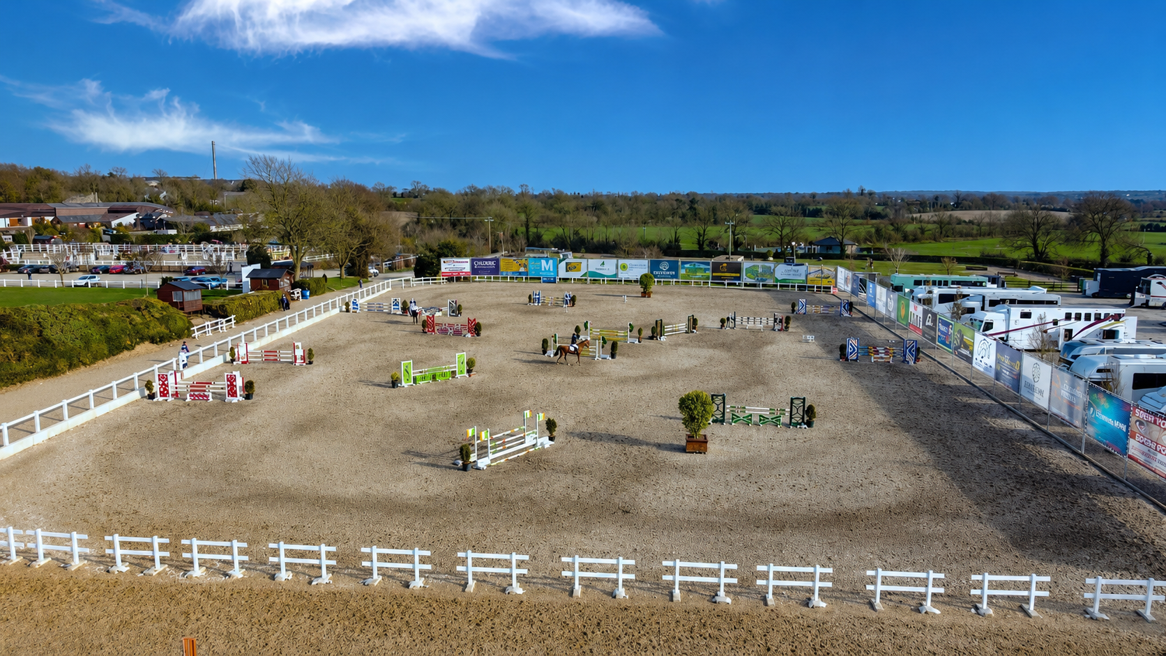 Aerial view of Barnadown competition arena